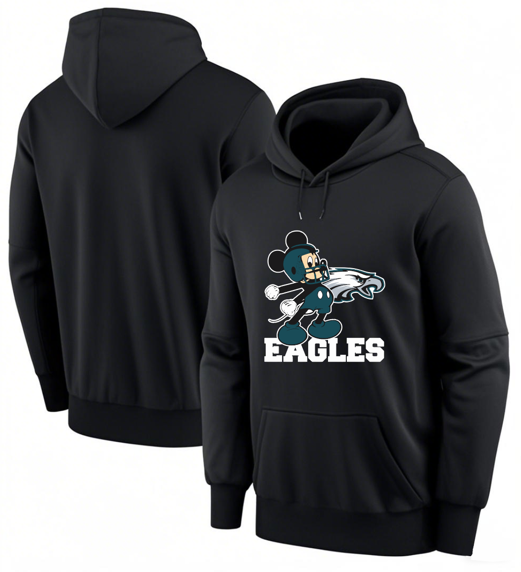 Men 2025 Philadelphia Eagles black hoodie style 3